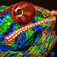 Chameleon Portrait: Square Cards